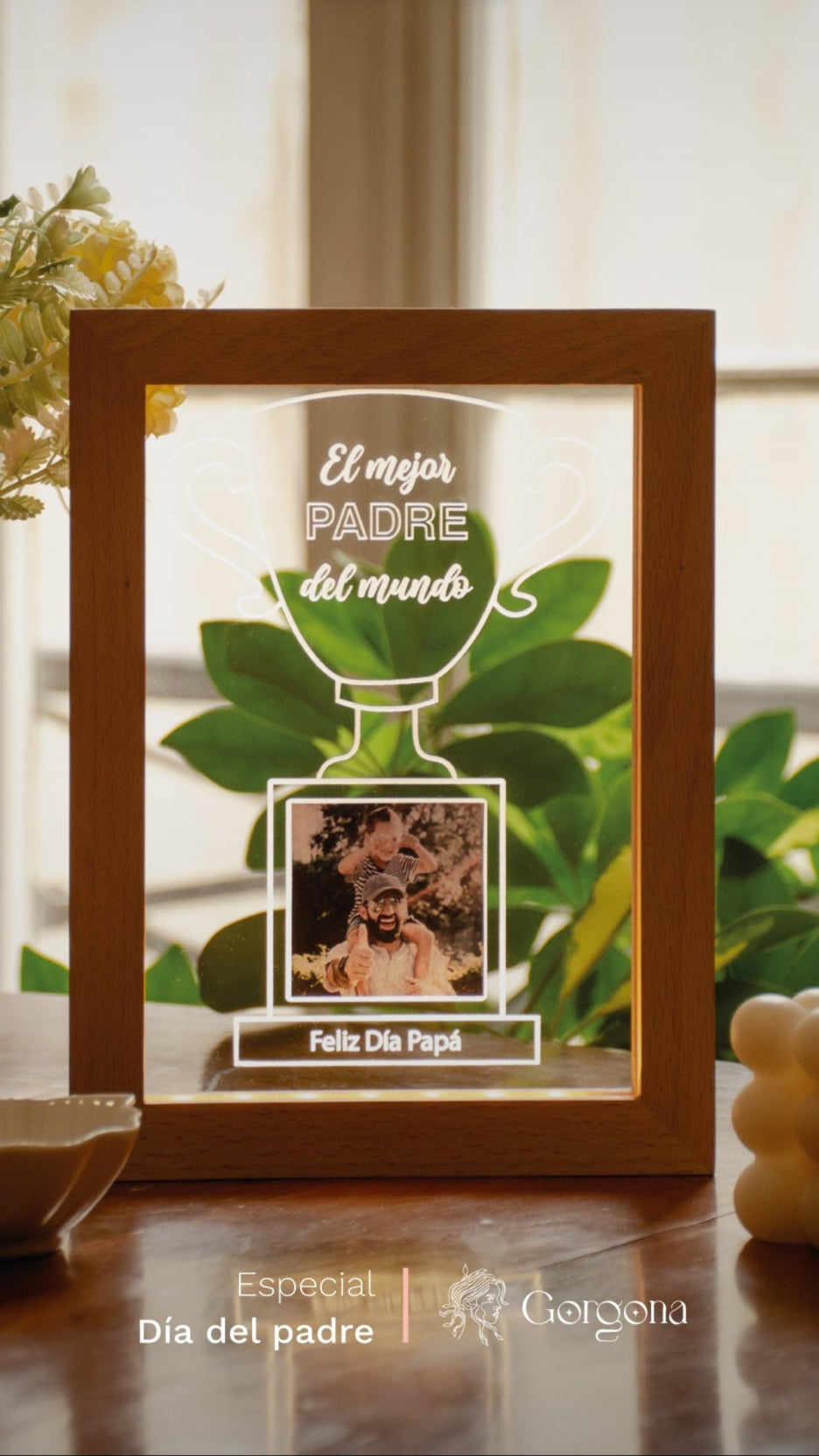 Marco madera Copa Papá