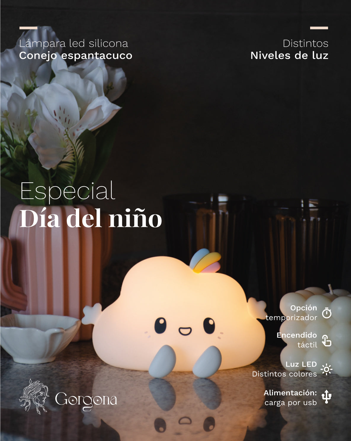 Nube Silicona Luminoso