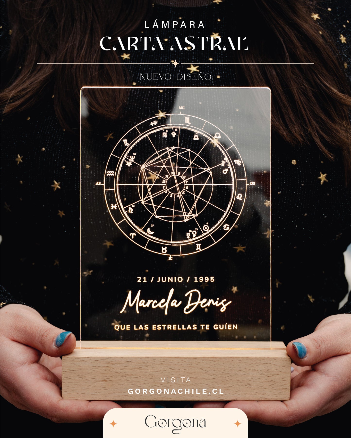 Carta Astral Base de Madera