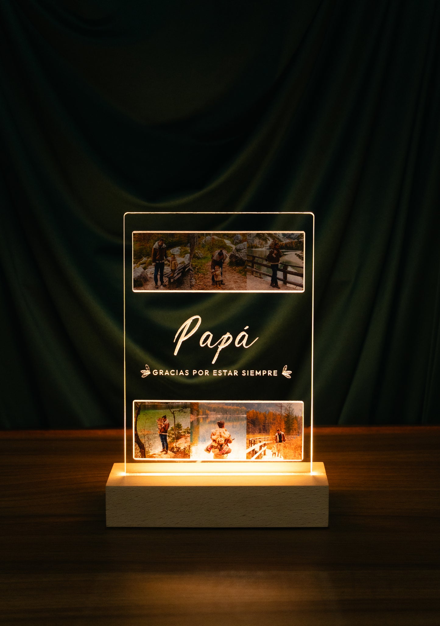 Base Madera Luz de Papá