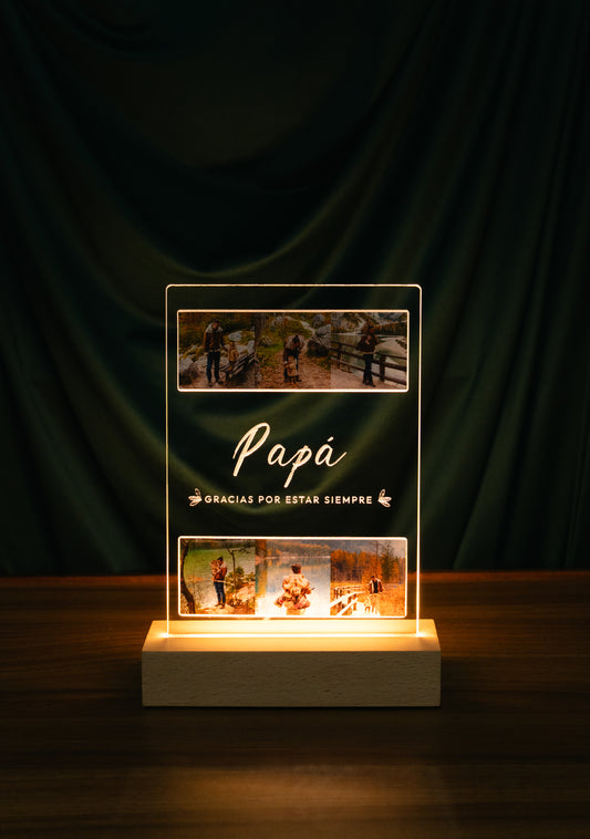 Base Madera Luz de Papá