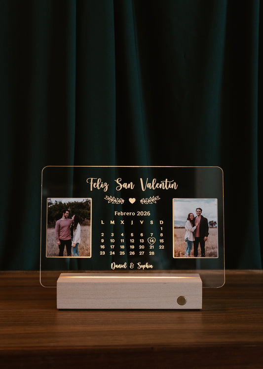 Base Madera Calendario con Fotos