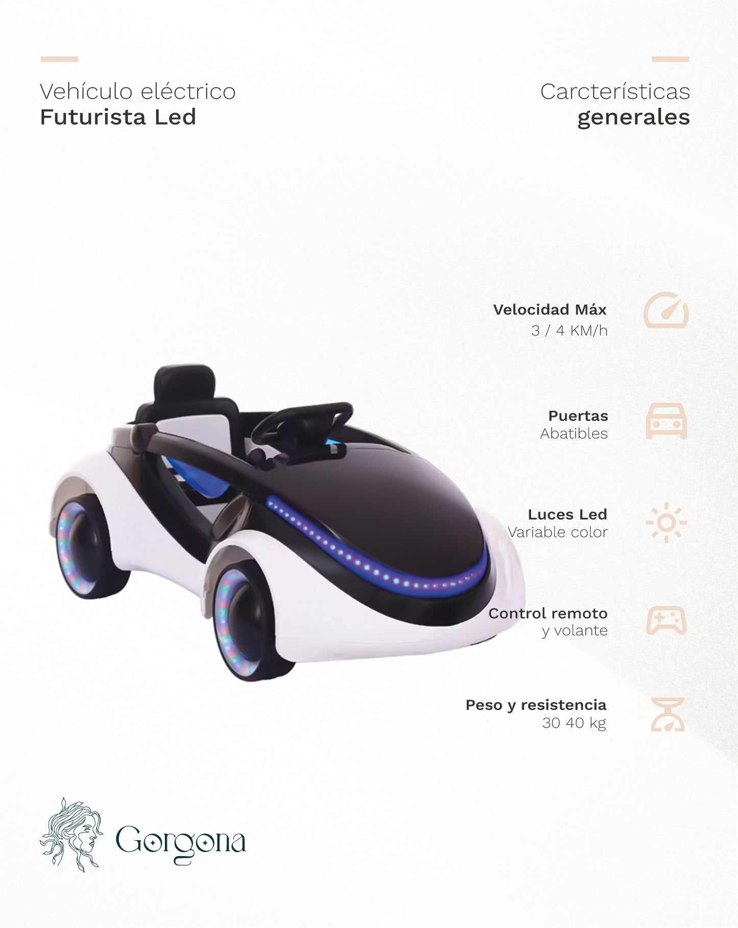 Vehículo Futurista LED