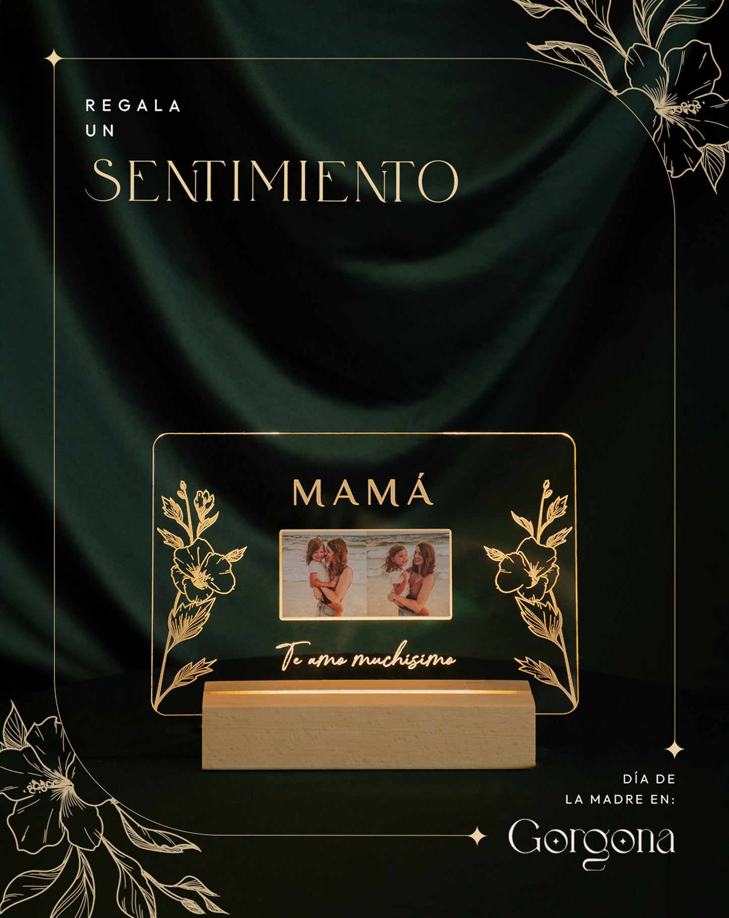 Base Madera Bifoto Mamá