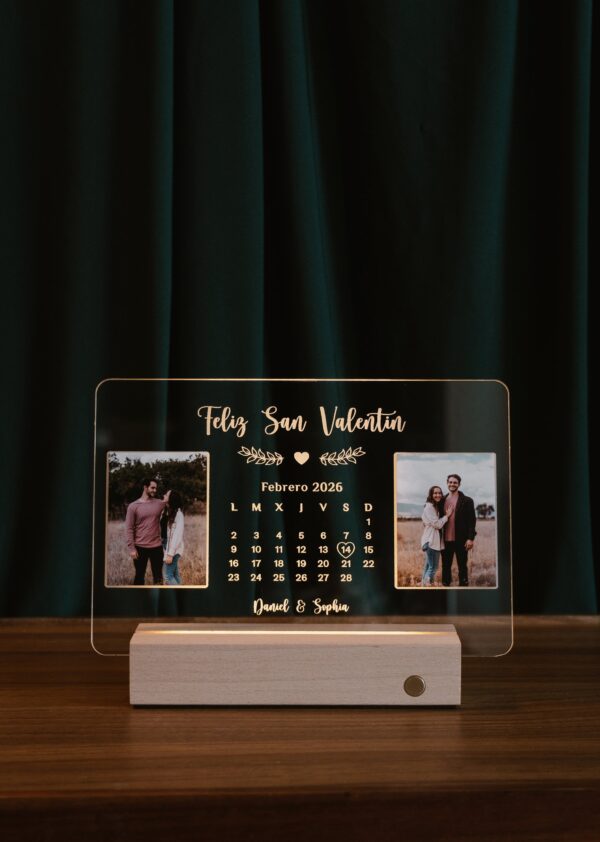 Base Madera Calendario con Fotos